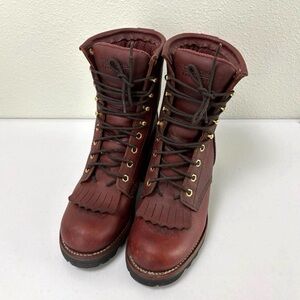 Chippewa Burgundy Logger Workboots